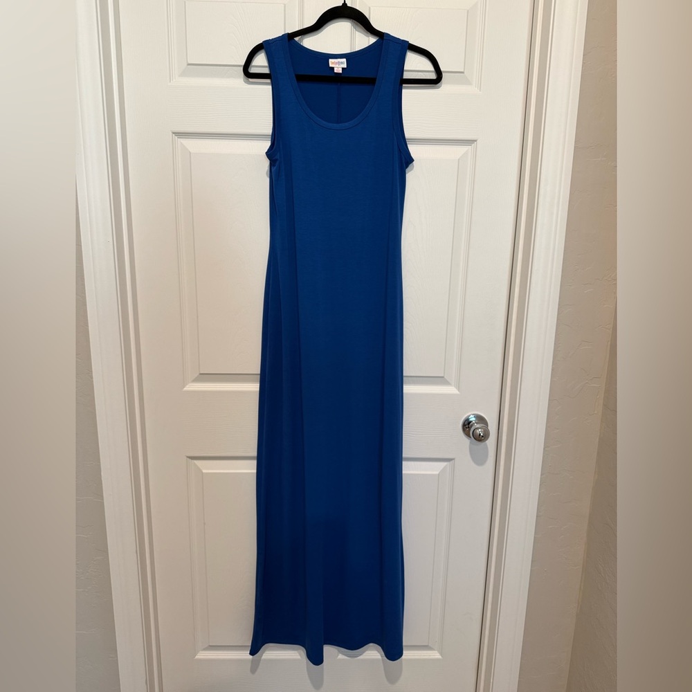 Royal Blue Sleeveless LuLaRoe Dani Maxi Dress
